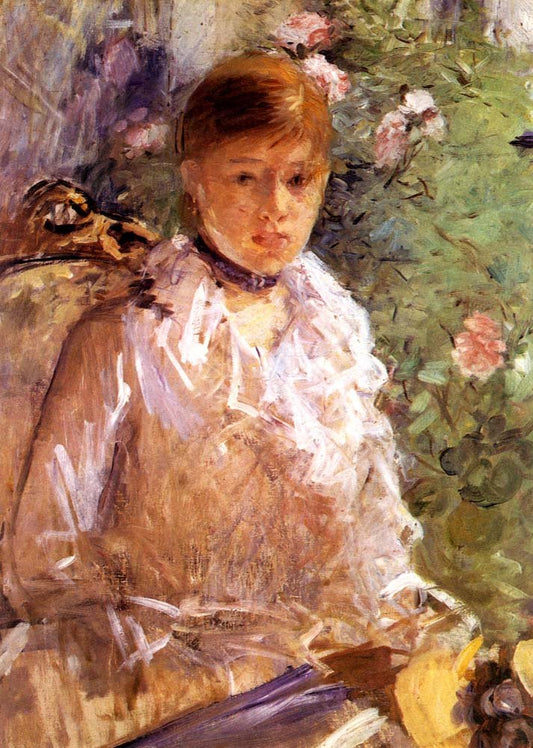 Jeune Fille pres d%une Fenetre by Berthe Morisot, 1878, vintage art, modern poster print