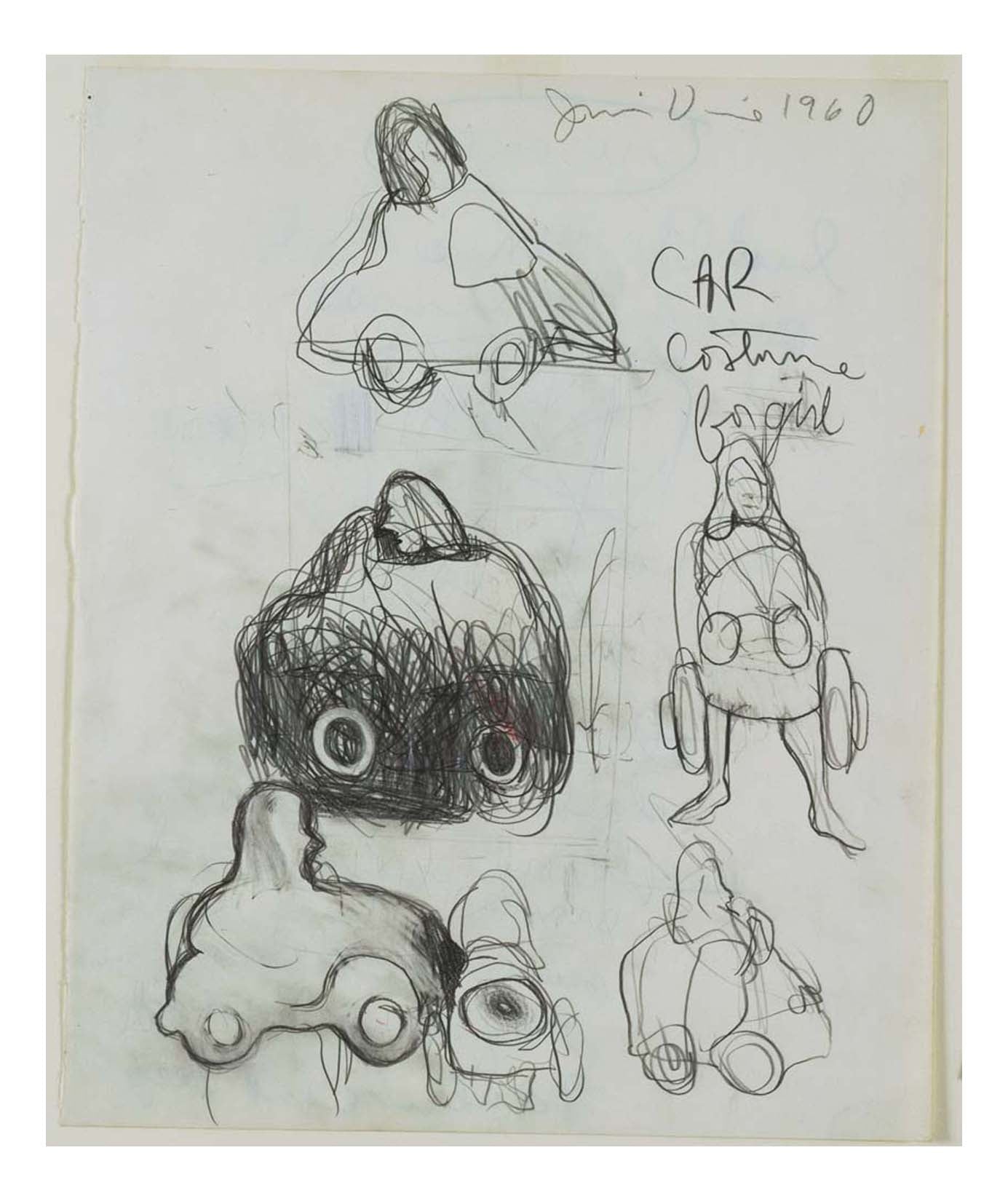 Jim Dine - Study for The Car Crash Car Costume for Girl, 16x12" (A3) Poster Print