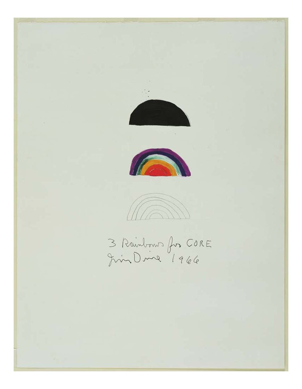 Jim Dine - Three Rainbows for Core, 16x12" (A3) Poster Print