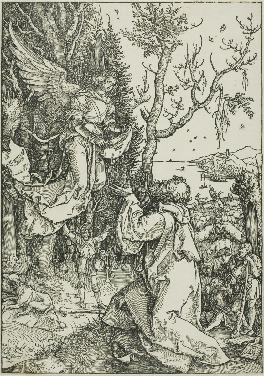 Joachim and the Angel, from The Life of the Virgin by Albrecht Dürer, 23x16"( A2 size) Poster Print