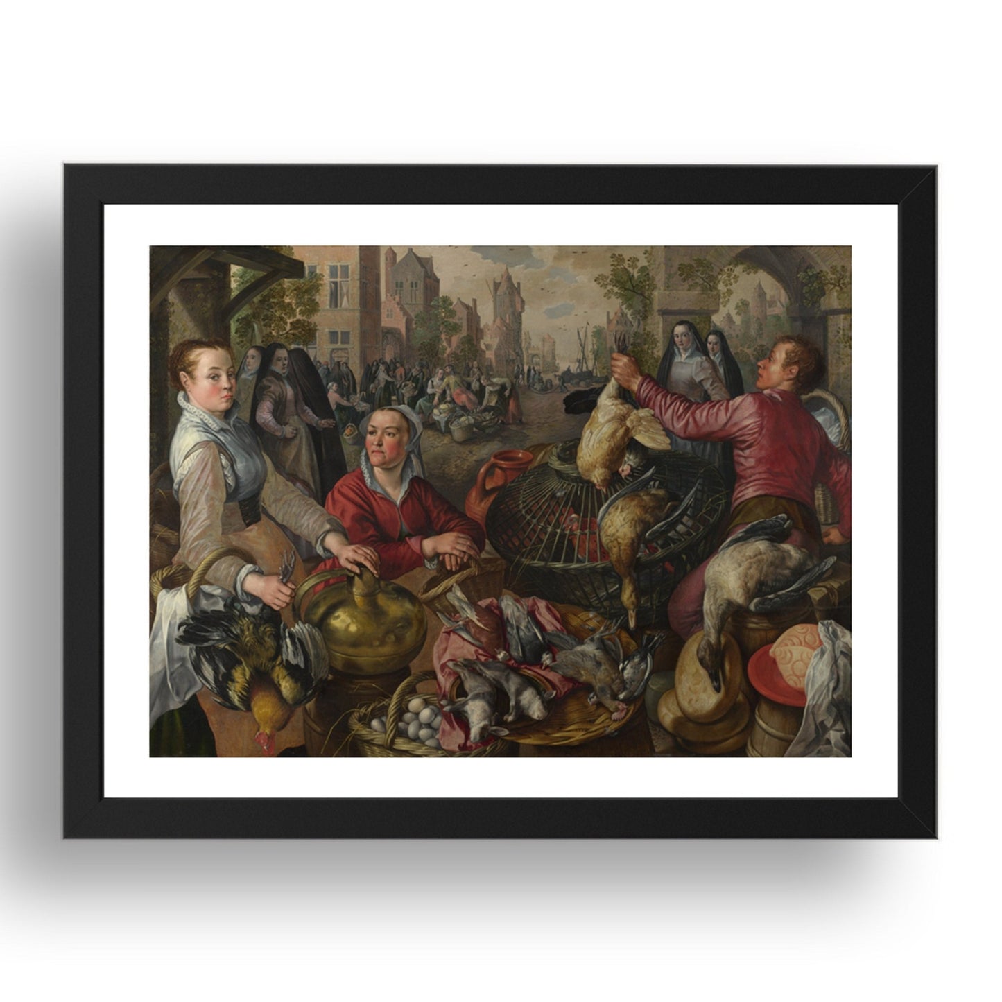 Joachim Beuckelaer: The Four Elements: Air, Poster in 17x13"(A3) Frame