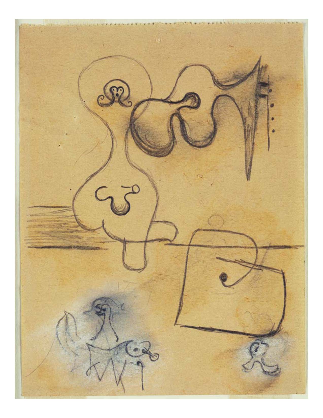 Joan Miro - Study for Dutch Interior, I (4), 16x12" (A3) Poster Print