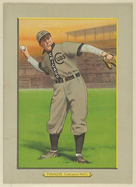 :Joe Tinker Shortstop Chicago Cubs from Turkey Red Cabinets-16x12"(A3) Poster