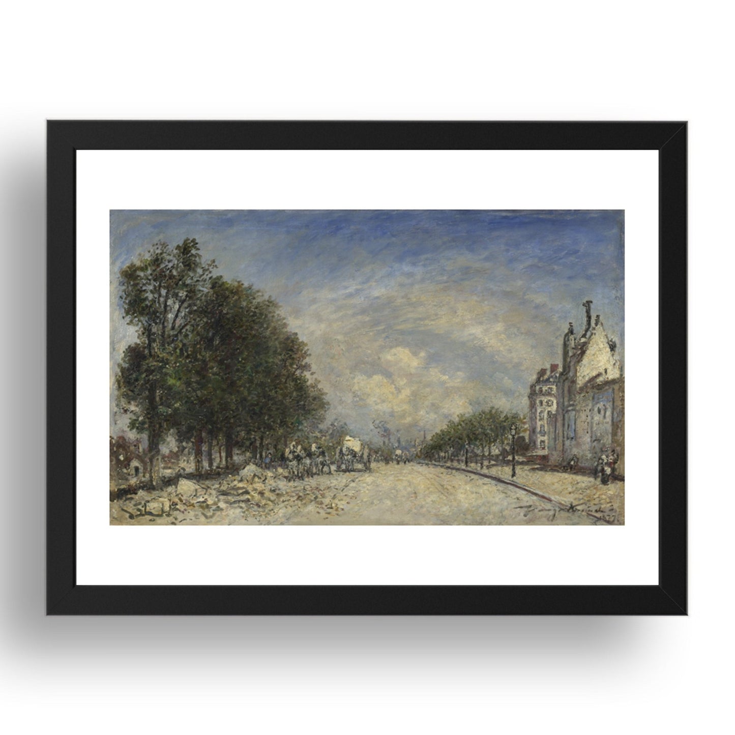 Johan Barthold Jongkind: The Boulevard de Port Royal, Paris, Poster in 17x13"(A3) Frame