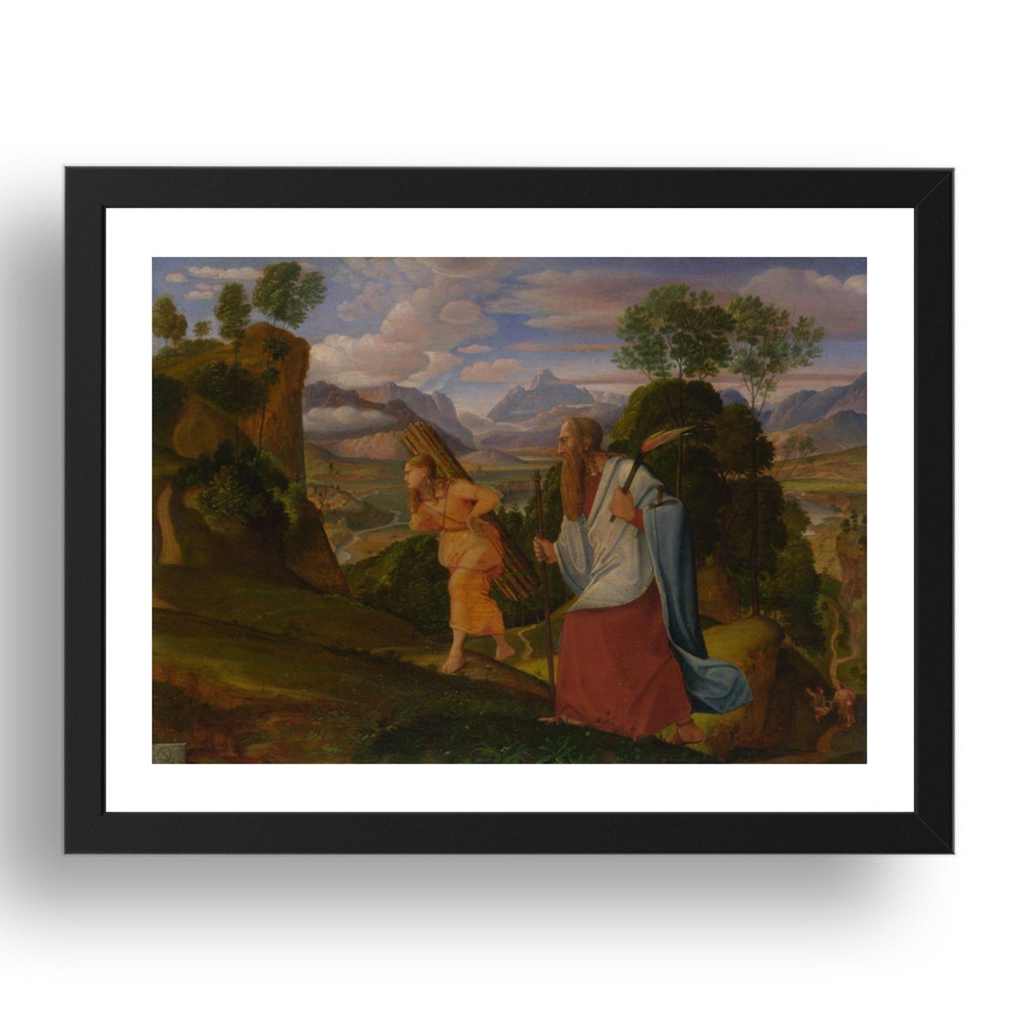 Johann Heinrich Ferdinand Olivier: Abraham and Isaac, Poster in 17x13"(A3) Frame