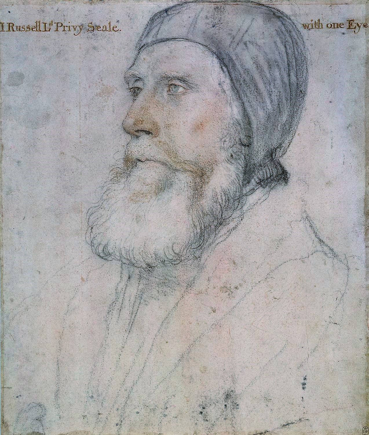 John Russell, 1st Earl of Bedford (1485-1555), vintage artwork by Hans Holbein the Younger, A3 (16x12") Poster Print