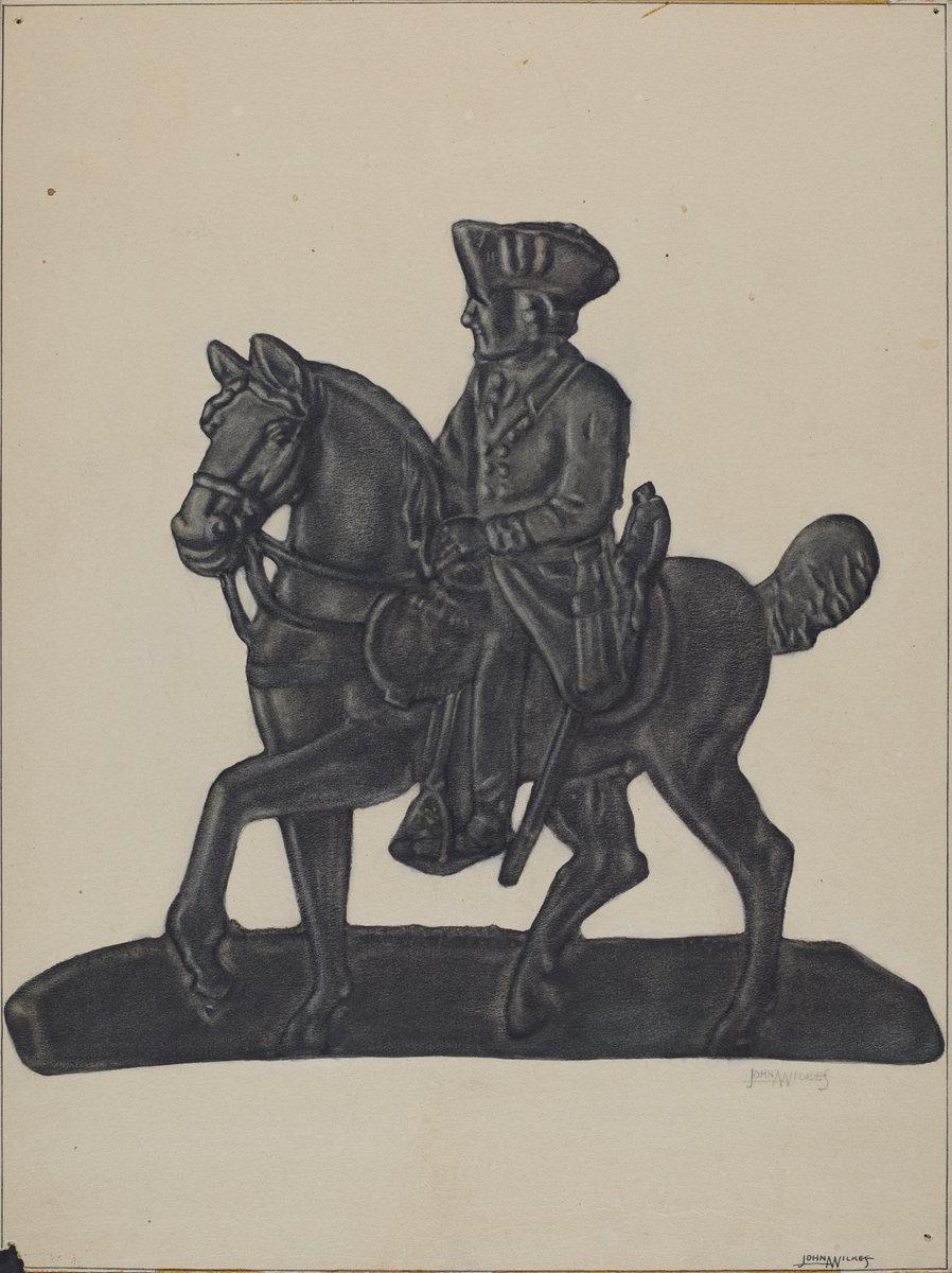 John Wilkes:Iron Officer on Horse,16x12"(A3) Poster