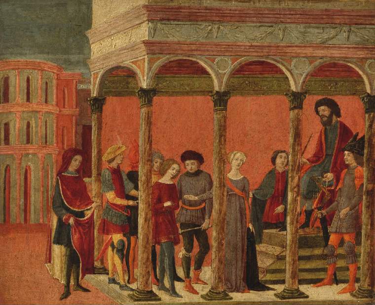 Joseph Before Pharaoh, vintage artwork by Italian school 15th Century - Unknown, A3 (16x12") Poster Print