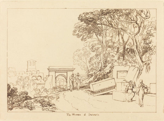 Joseph Mallord William Turner:The Woman of Samaria,16x12"(A3) Poster