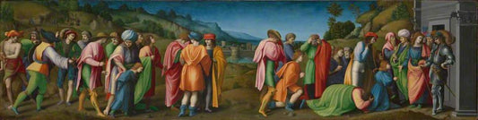 Joseph Pardons His Brothers, vintage artwork by Il Bacchiacca, A3 (16x12") Poster Print