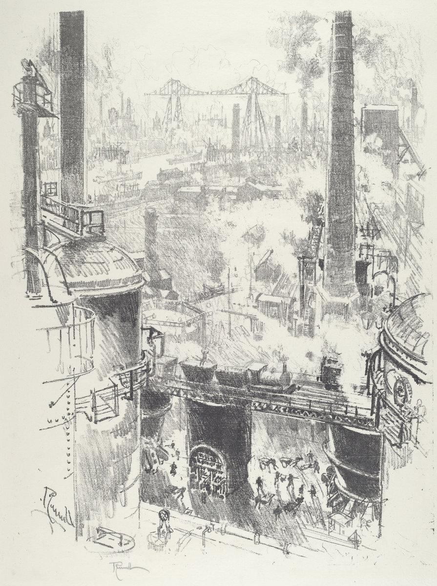 Joseph Pennell:From the Tops of the Furnaces,16x12"(A3) Poster