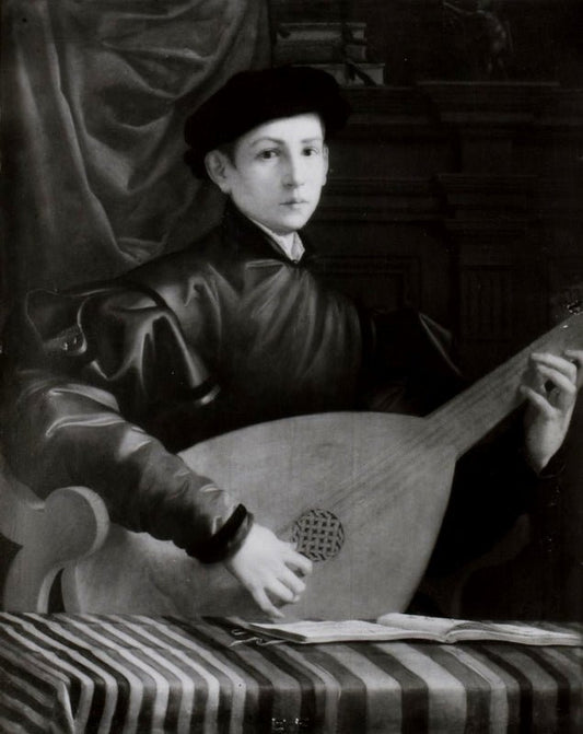 Joueur de luth, vintage artwork by Francesco Salviati, A3 (16x12") Poster Print