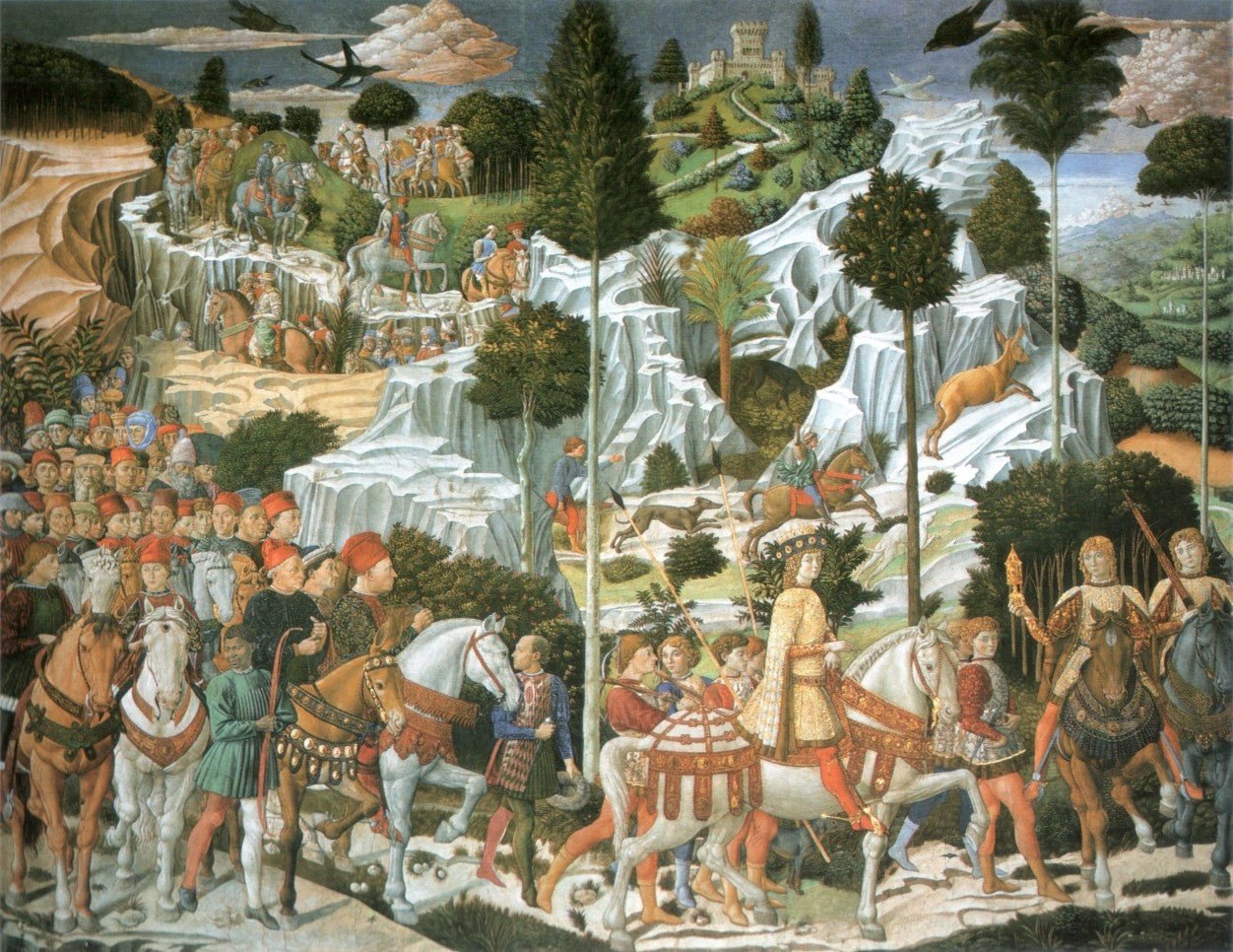 Journey of the Magi, vintage artwork by Benozzo Gozzoli, A3 (16x12") Poster Print