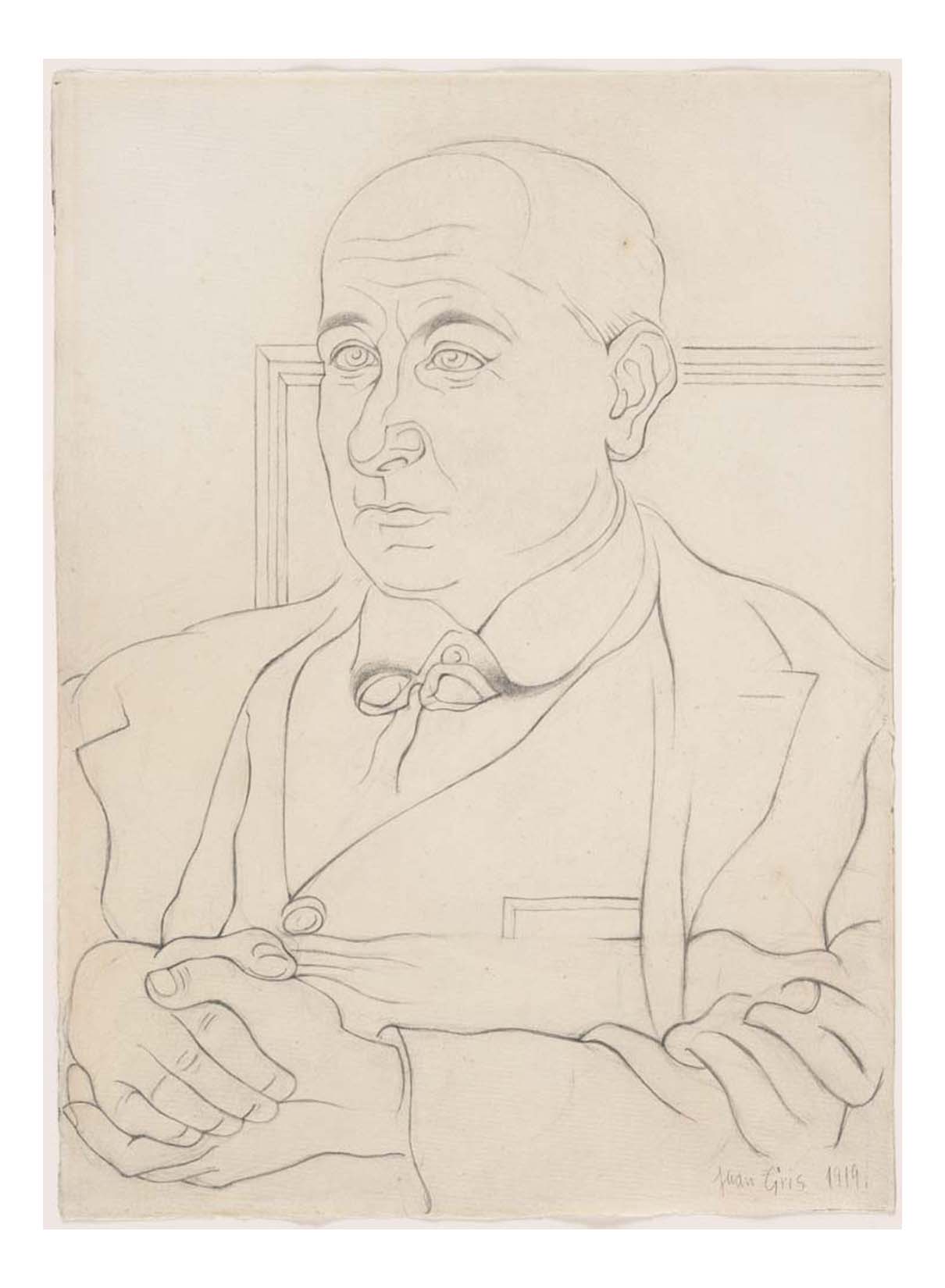 Juan Gris - Portrait of Max Jacob, 16x12" (A3) Poster Print