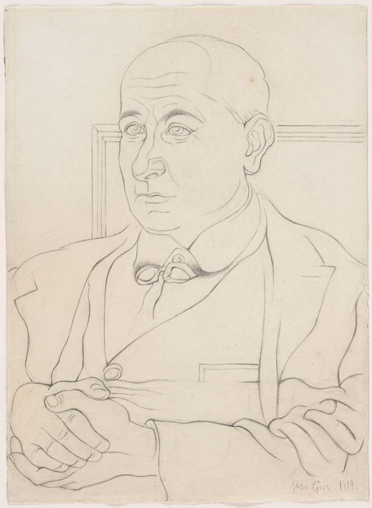 Juan Gris - Portrait of Max Jacob, vintage art, modern poster print