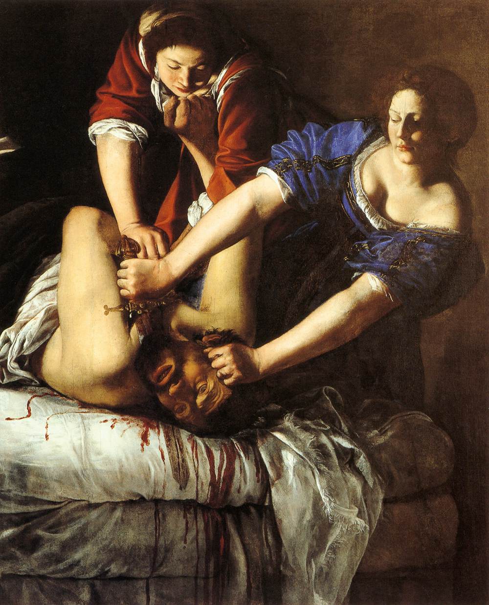 Judith Beheading Holofernes, vintage artwork by Artemisia Gentileschi, 12x8" (A4) Poster