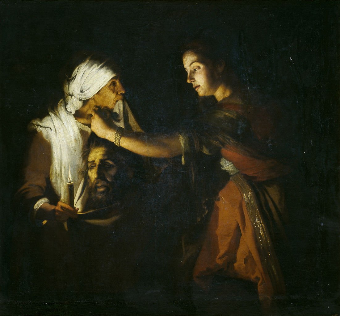 Judith with the Head of Holophernes, vintage artwork by Adam de Coster, 12x8" (A4) Poster