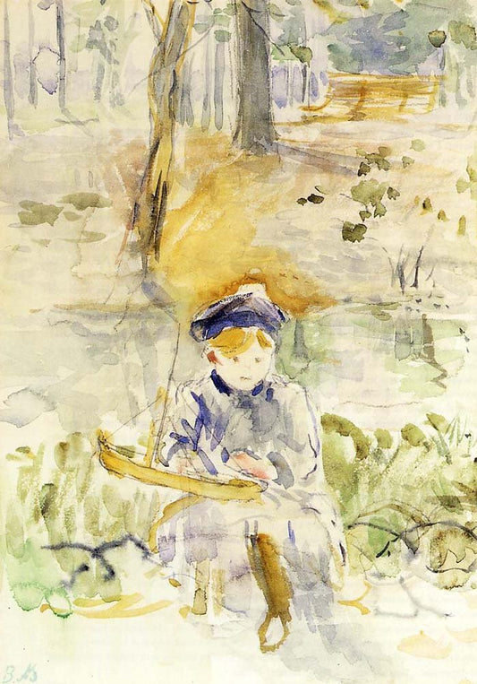 Julie and Her Boat - 1884 - by Berthe Morisot, vintage art, modern poster print