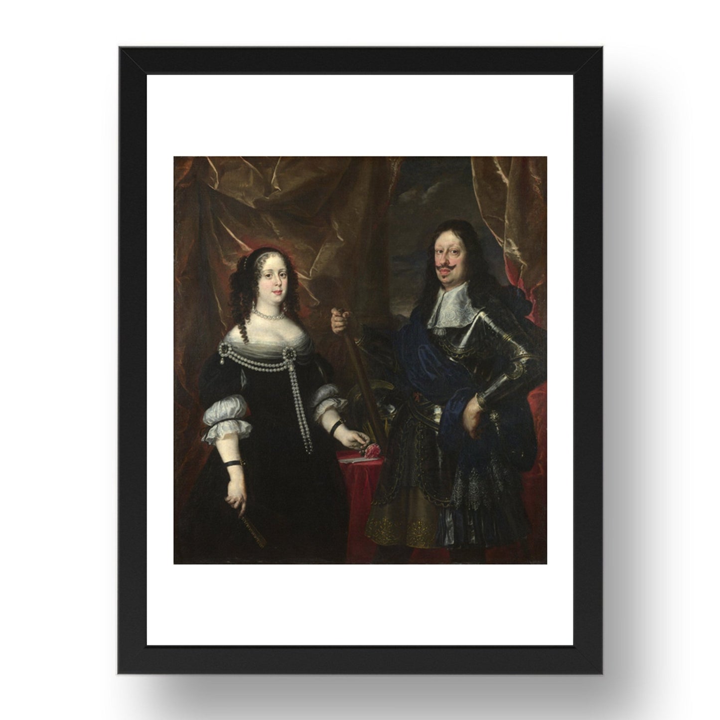 Justus Sustermans: The Grand Duke Ferdinand II of Tuscany and his Wife, Poster in 17x13"(A3) Frame