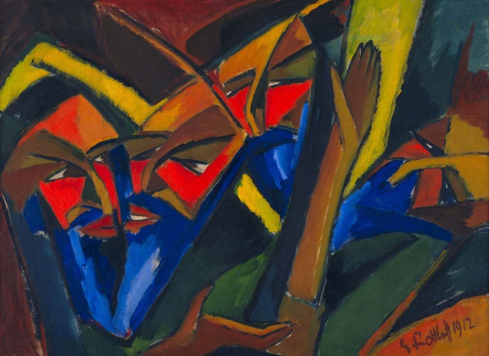 Karl Schmidt-Rottluff - Pharisees, vintage art, modern poster print