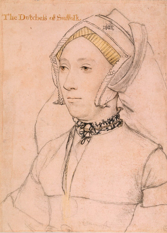 Katherine, Duchess of Suffolk (1519-1580), vintage artwork by Hans Holbein the Younger, A3 (16x12") Poster Print