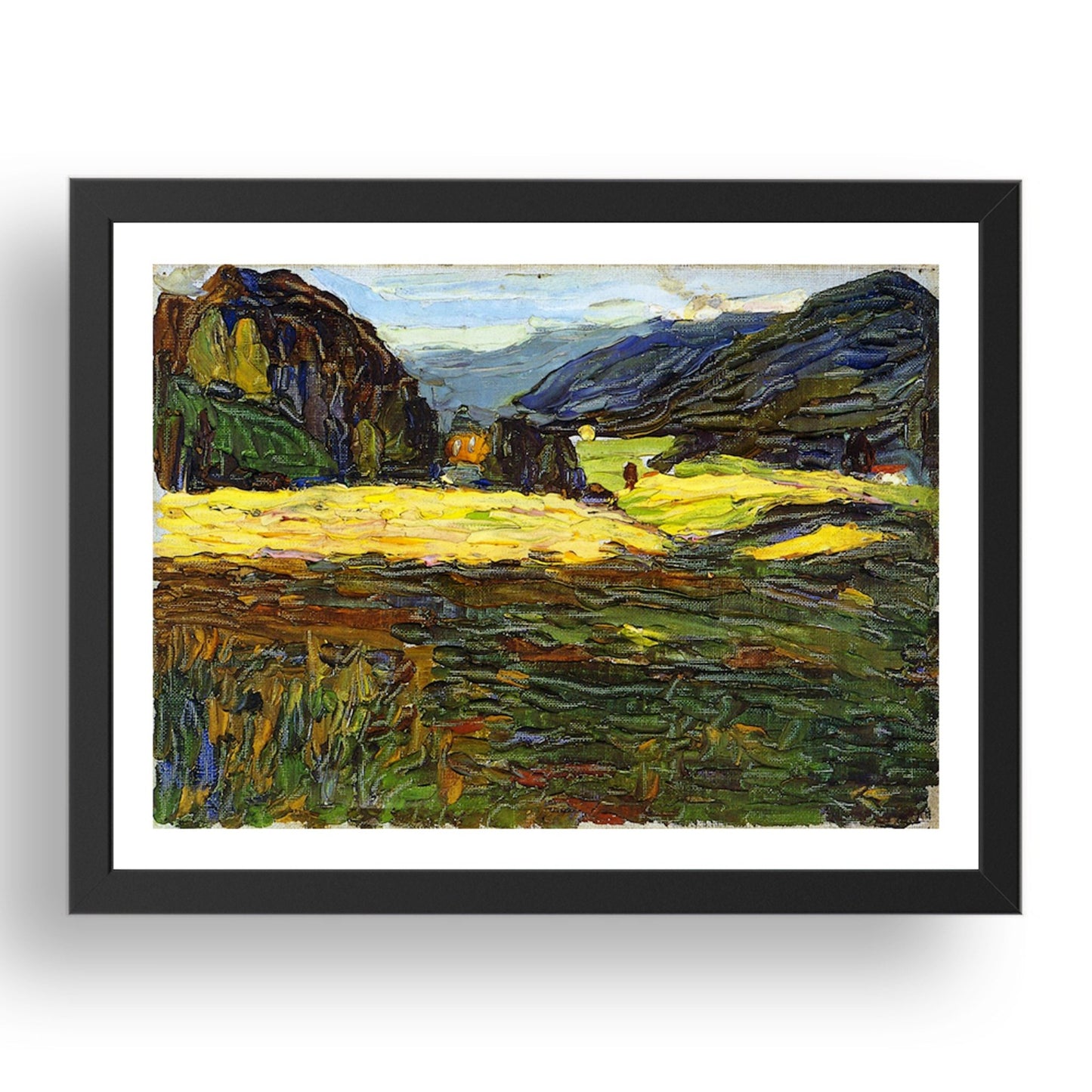 Kochel Landscape with Manor 1902 by Wassily Kandinsky, 17x13" Frame