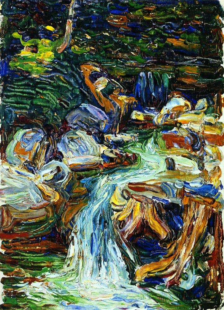 Kochel - Waterfall II - Wassily Kandinsky -1902 by Wassily Kandinsky, 23x16"( A2 size ) Poster Print