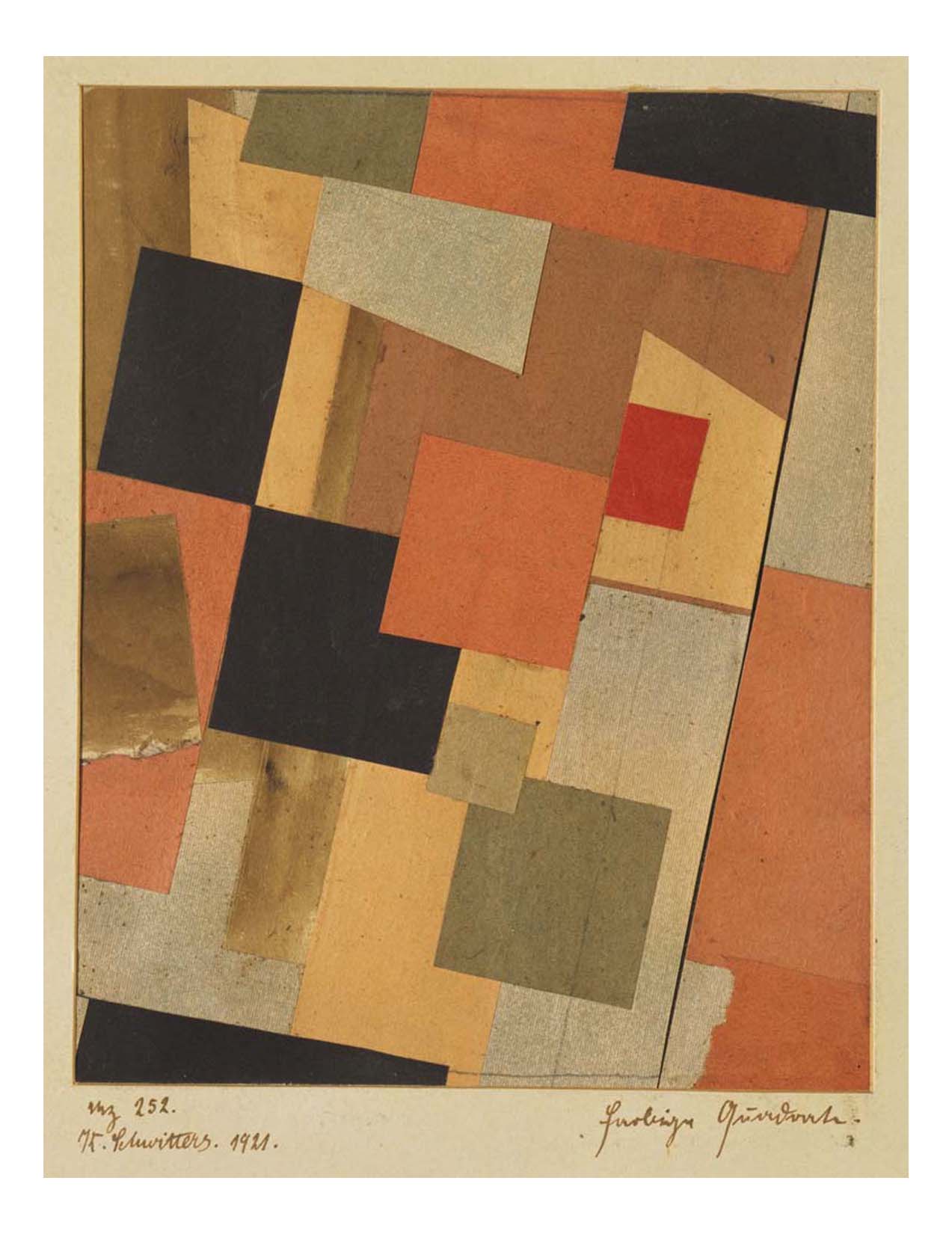 Kurt Schwitters - Mz. 252. Colored Squares, 16x12" (A3) Poster Print