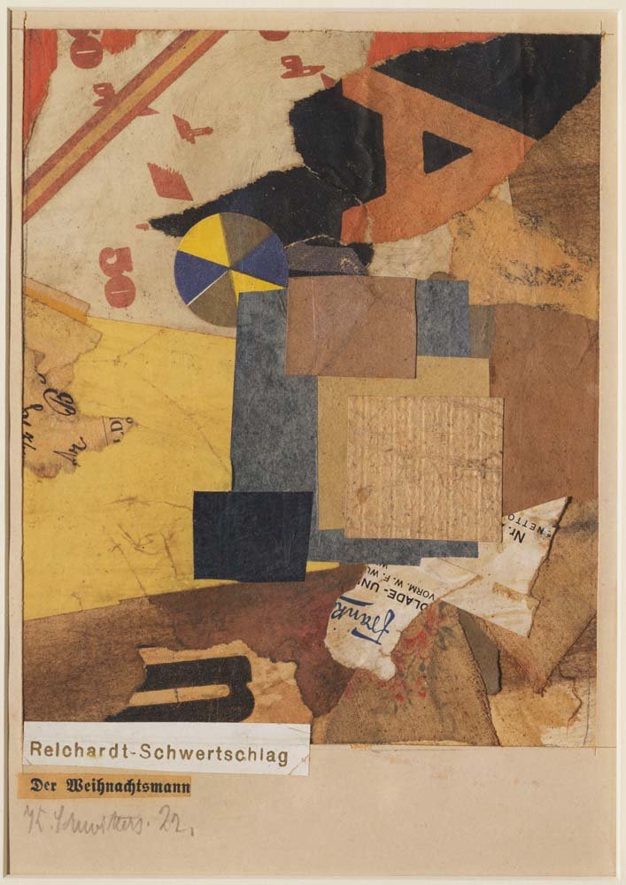 Kurt Schwitters - Santa Claus, vintage art, A3 (16x12") Poster Print
