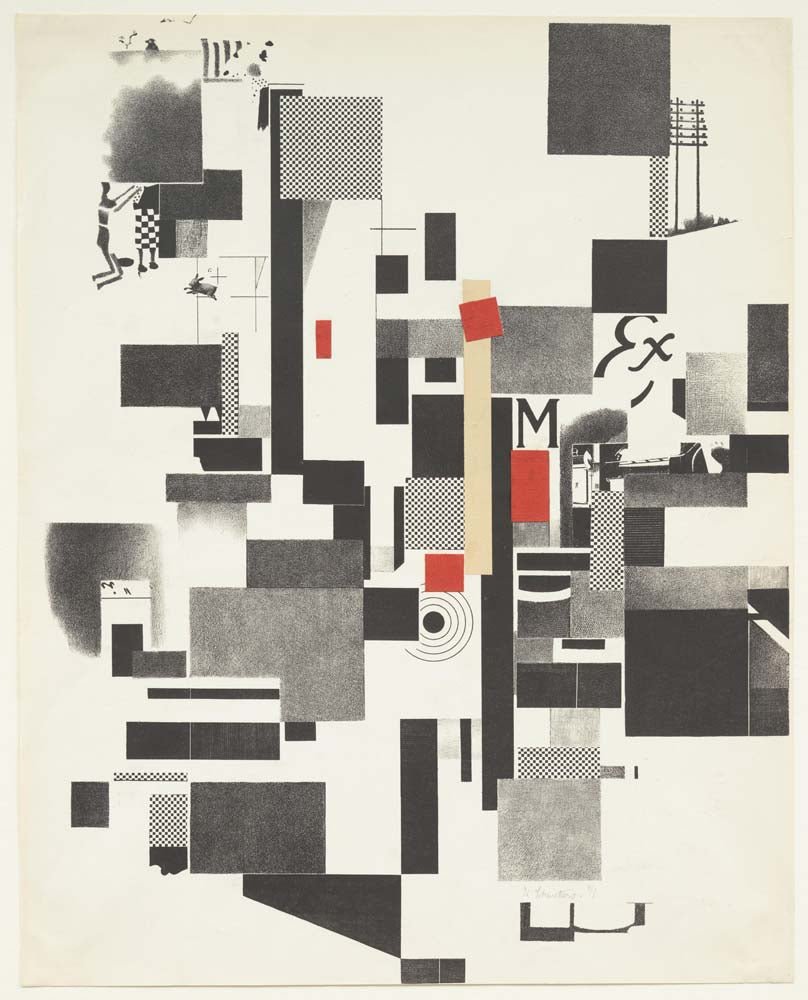 Kurt Schwitters - Untitled from Merz Mappe 3, vintage art, A3 (16x12") Poster Print