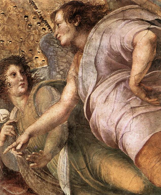 La Disputa (detail 6) (Stanza della Segnatura), vintage artwork by Raphael, A3 (16x12") Poster Print