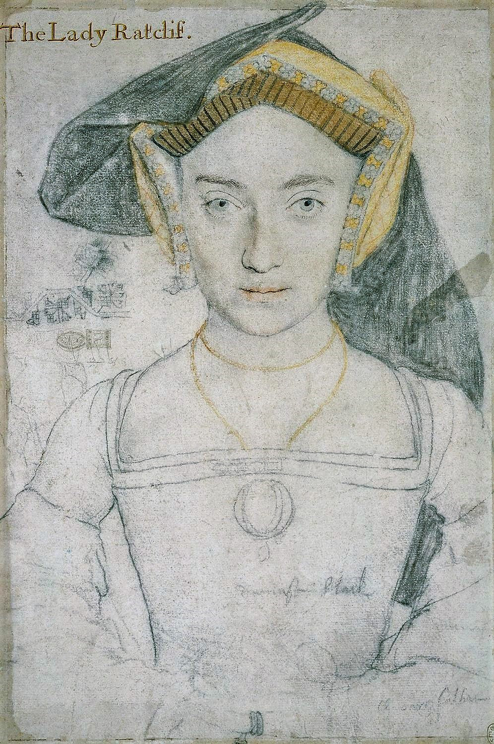 Lady Ratcliffe, vintage artwork by Hans Holbein the Younger, A3 (16x12") Poster Print