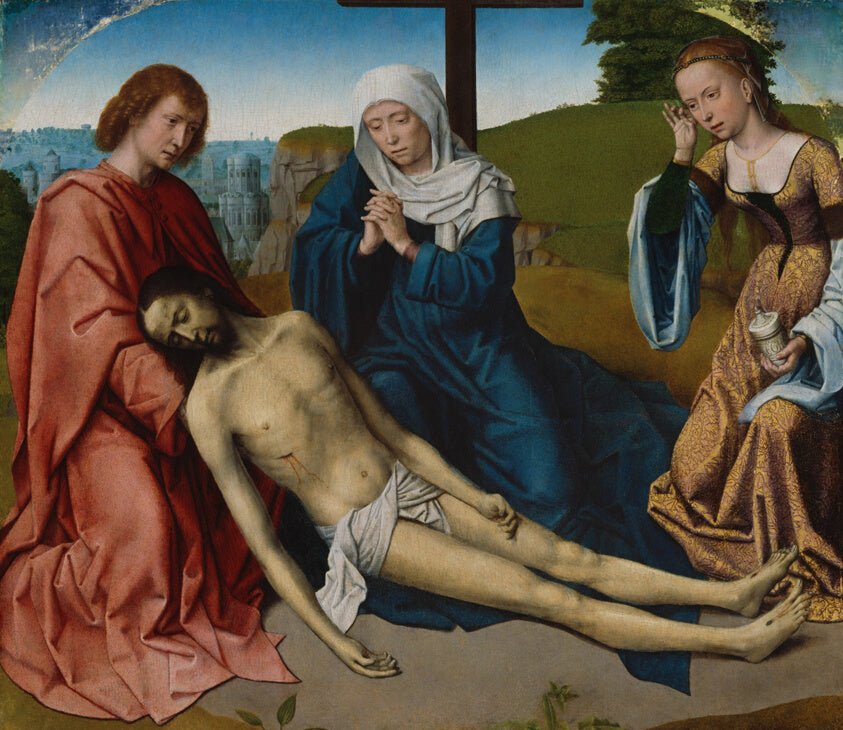 Lamentation over the Body of Christ by Gerard David, 23x16"( A2 size) Poster Print