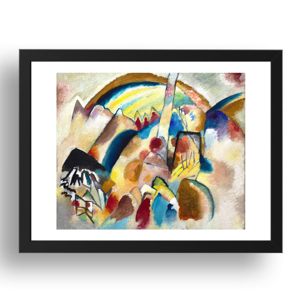 LANDSCAPE WITH RED SPOTS by Wassily Kandinsky, 17x13" Frame