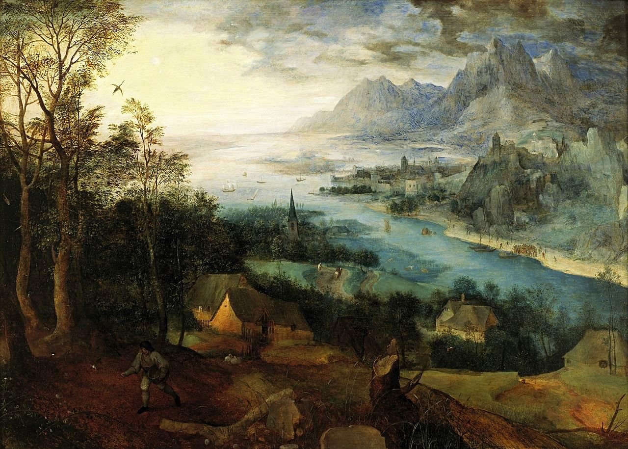 Landscape with the Parable of the Sower, vintage artwork by Pieter Bruegel the Elder, A3 (16x12") Poster Print