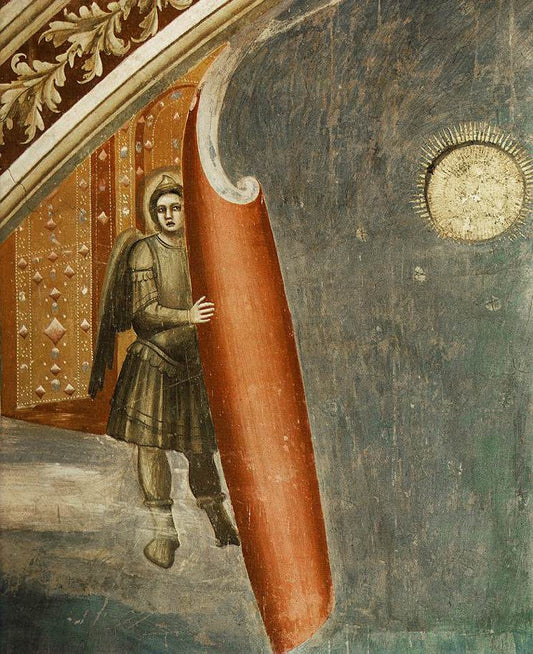 Last Judgment (detail 1), vintage artwork by Giotto, 12x8" (A4) Poster
