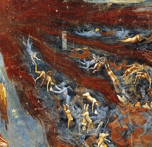 Last Judgment (detail 12), vintage artwork by Giotto, 12x8" (A4) Poster