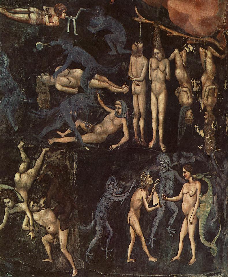 Last Judgment (detail 16), vintage artwork by Giotto, A3 (16x12") Poster Print