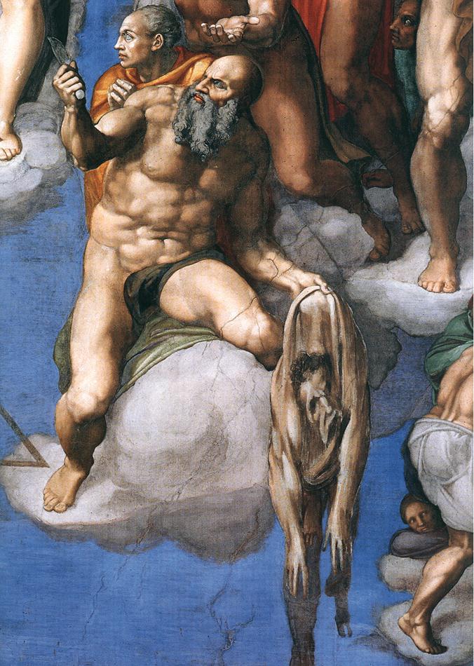 Last Judgment (detail), vintage artwork by Michelangelo, A3 (16x12") Poster Print