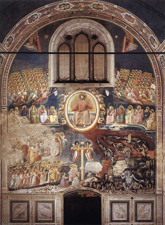 Last Judgment, vintage artwork by Giotto, 12x8" (A4) Poster