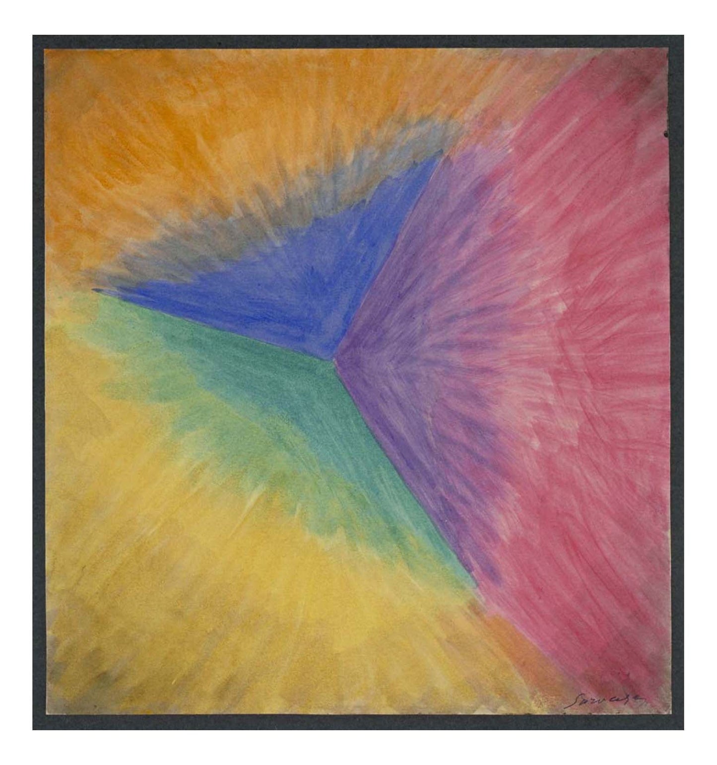 Leopold Survage - Colored Rhythm Study for the Film (13), 16x12" (A3) Poster Print