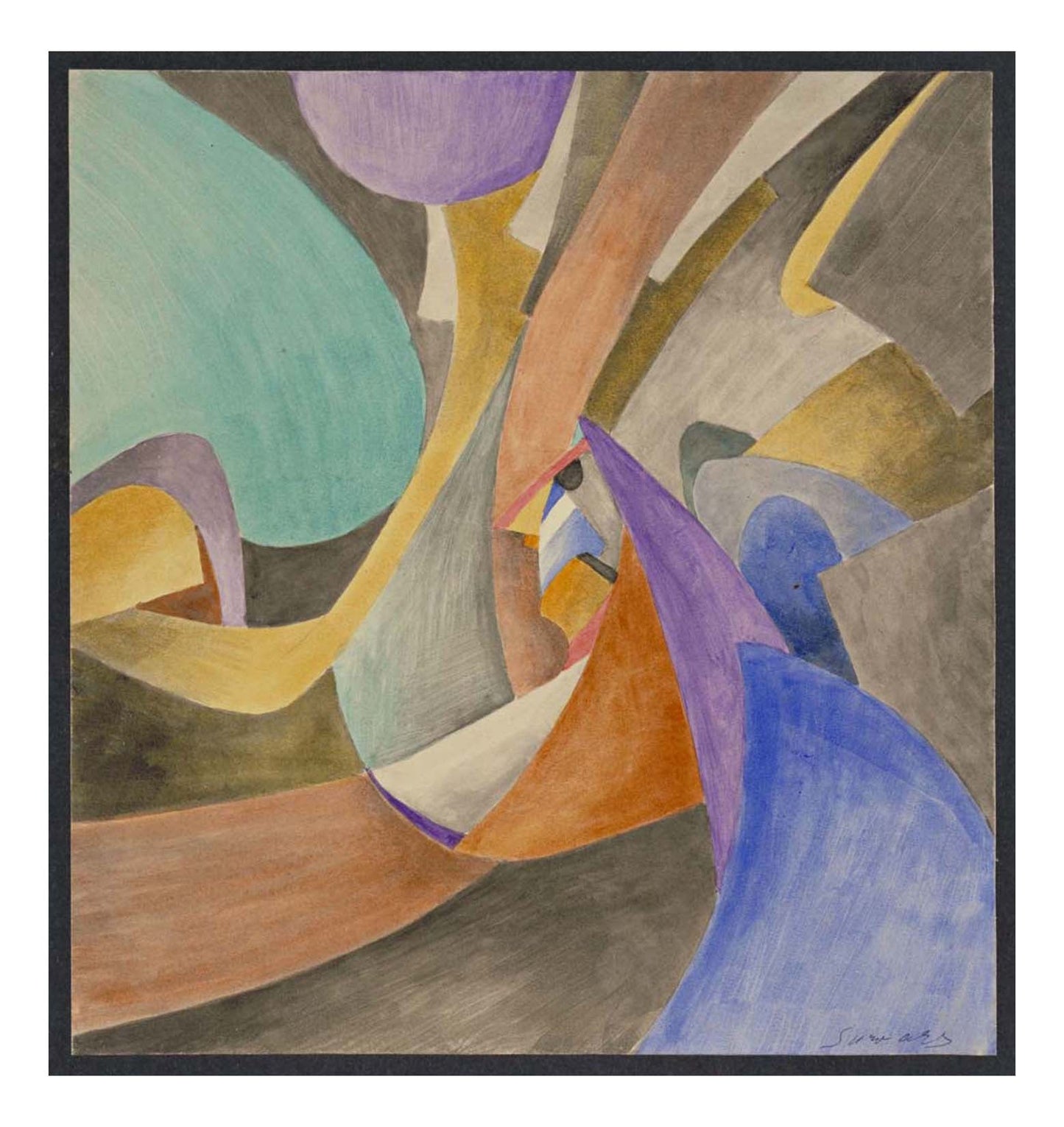 Leopold Survage - Colored Rhythm Study for the Film (17), 16x12" (A3) Poster Print