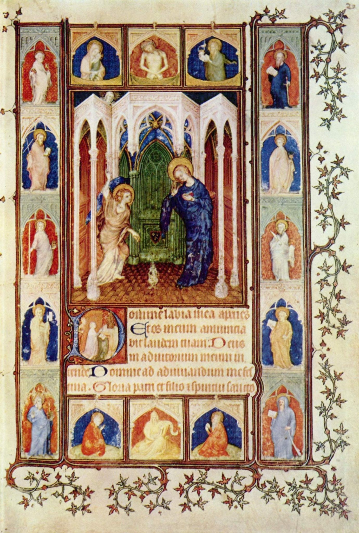 Les Petites Heures de Jean de Berry ~ Annunciation, vintage artwork by Jacquemart de Hesdin, A3 (16x12") Poster Print