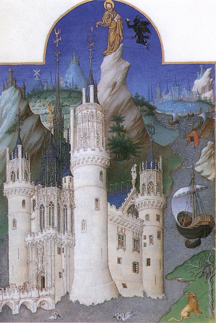 Les très riches heures du Duc de Berry, vintage artwork by Limbourg brothers, A3 (16x12") Poster Print