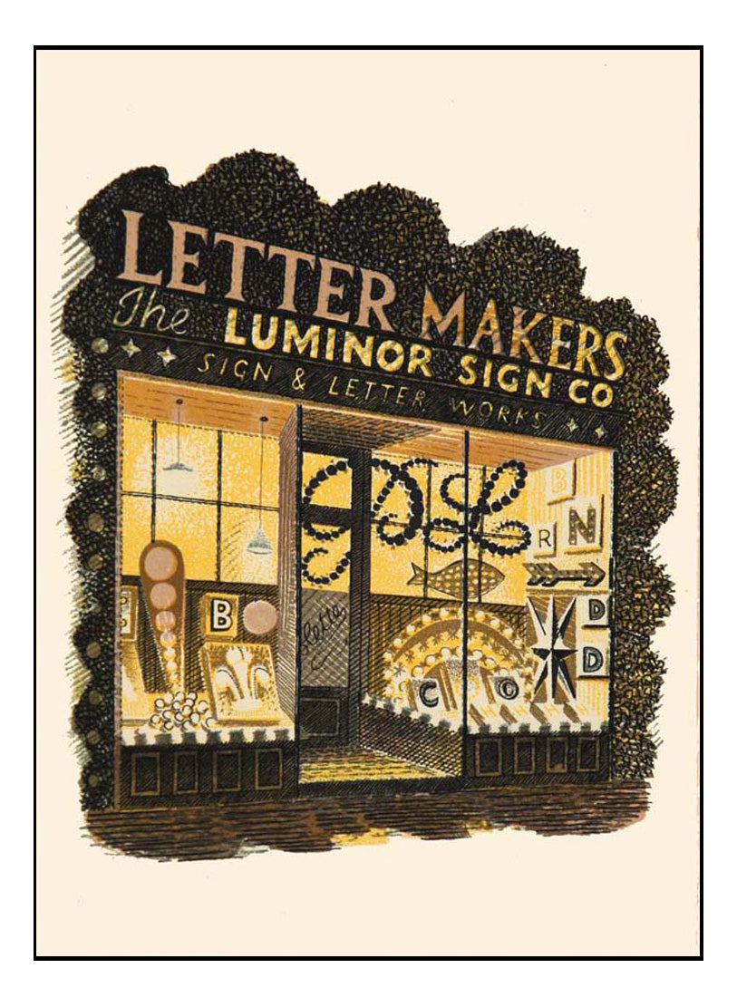 High Street Series: letter-maker by Eric Ravilious - A4 Poster