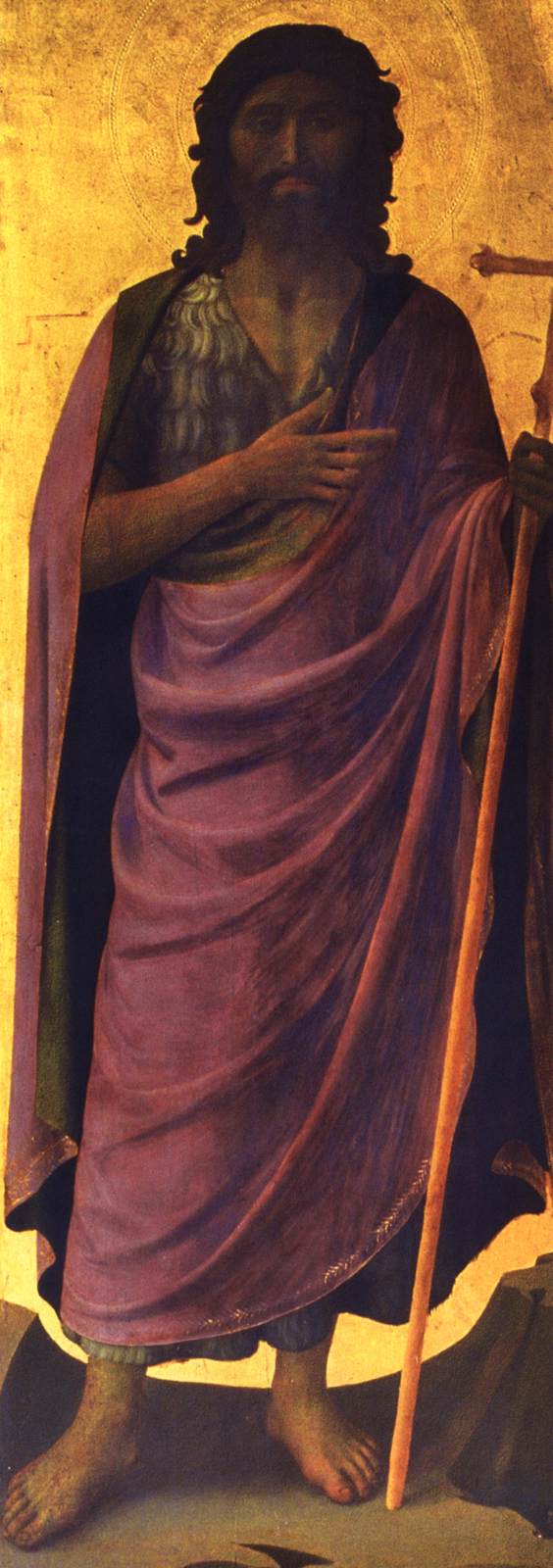 Linaioli Tabernacle: Saint John the Baptist, vintage artwork by Fra Angelico, A3 (16x12") Poster Print