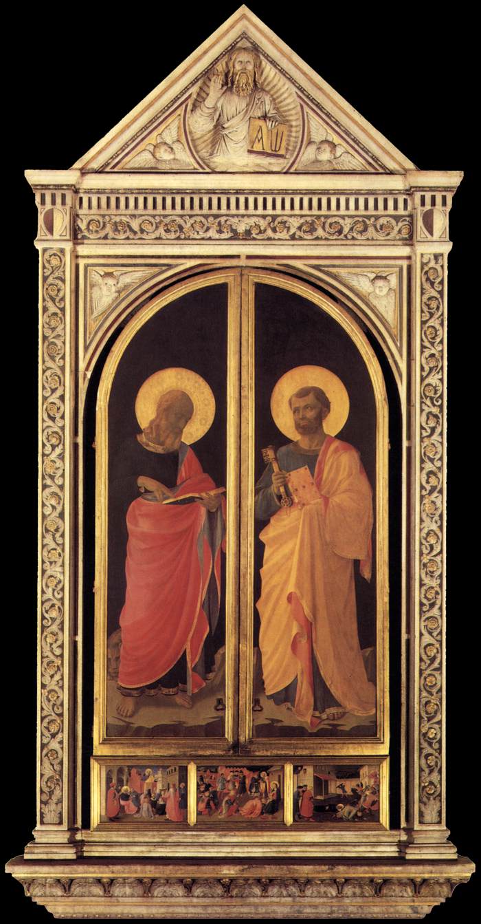 Linaioli Tabernacle (shutters closed), vintage artwork by Fra Angelico, A3 (16x12") Poster Print
