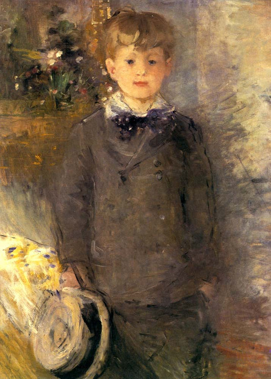 Little boy in gray by Berthe Morisot, 1880, vintage art, modern poster print
