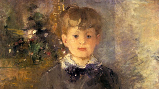 Little boy in gray detail, 1880, vintage art, modern poster print