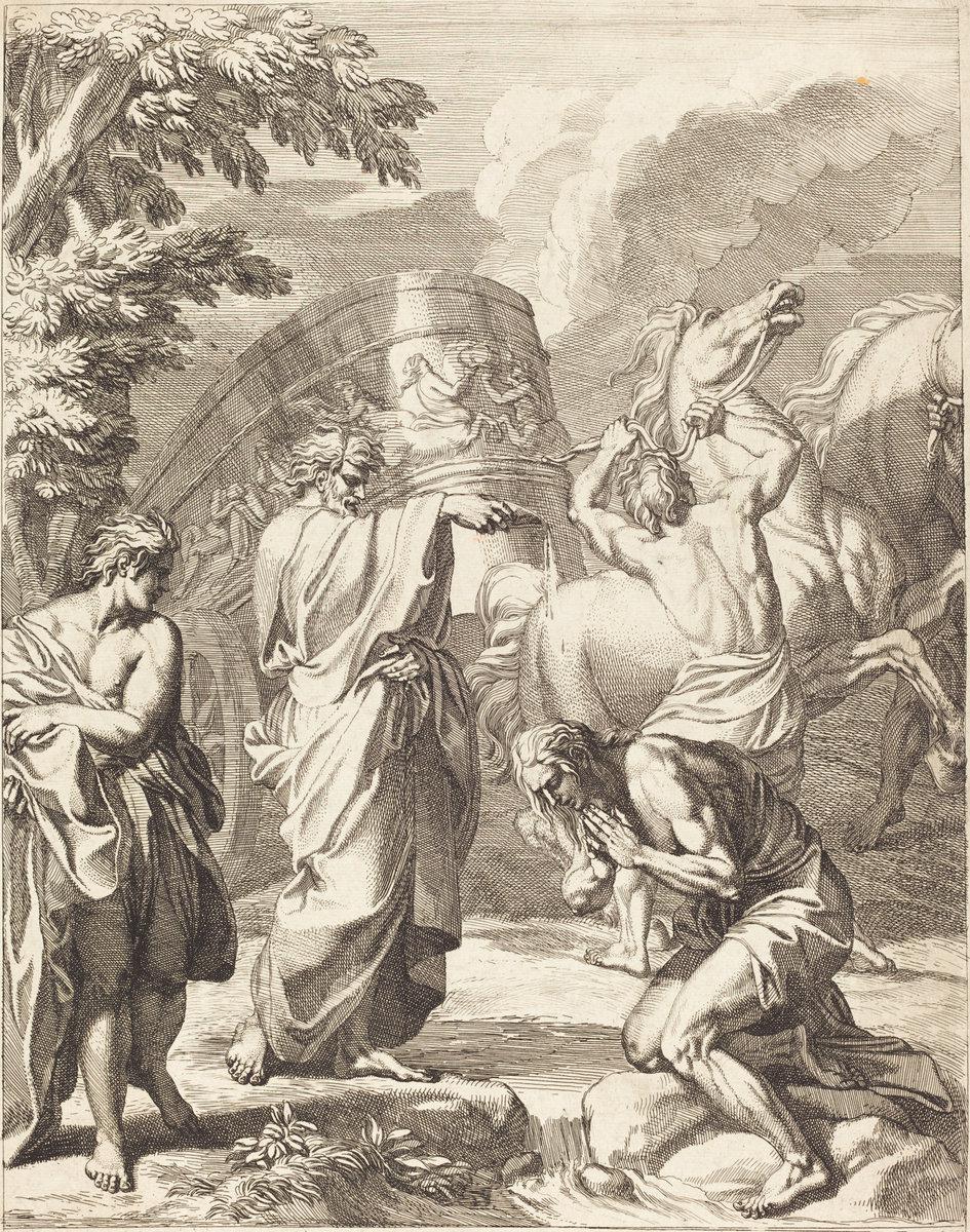 Louis Chéron:Baptism of the Eunuch,16x12"(A3) Poster